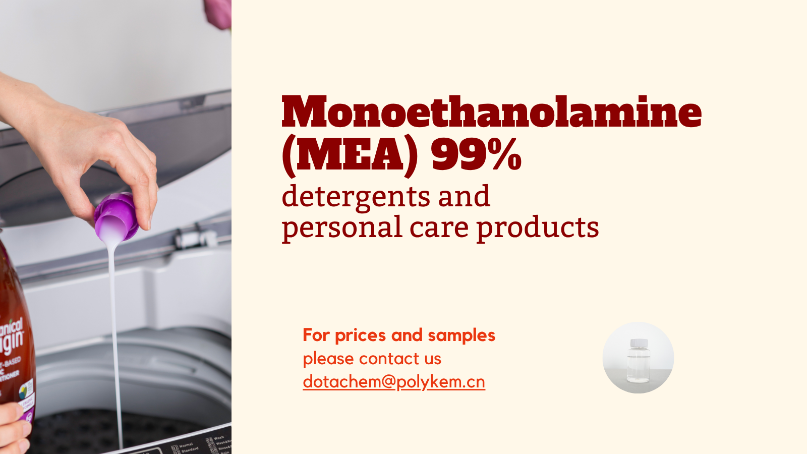 Monoetanolamina (MEA) 99%: o ingrediente principal em detergentes e produtos de cuidados pessoais